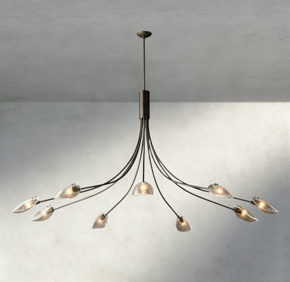 Shell Clear Glass Chandelier-Chandelier-Manorlights
