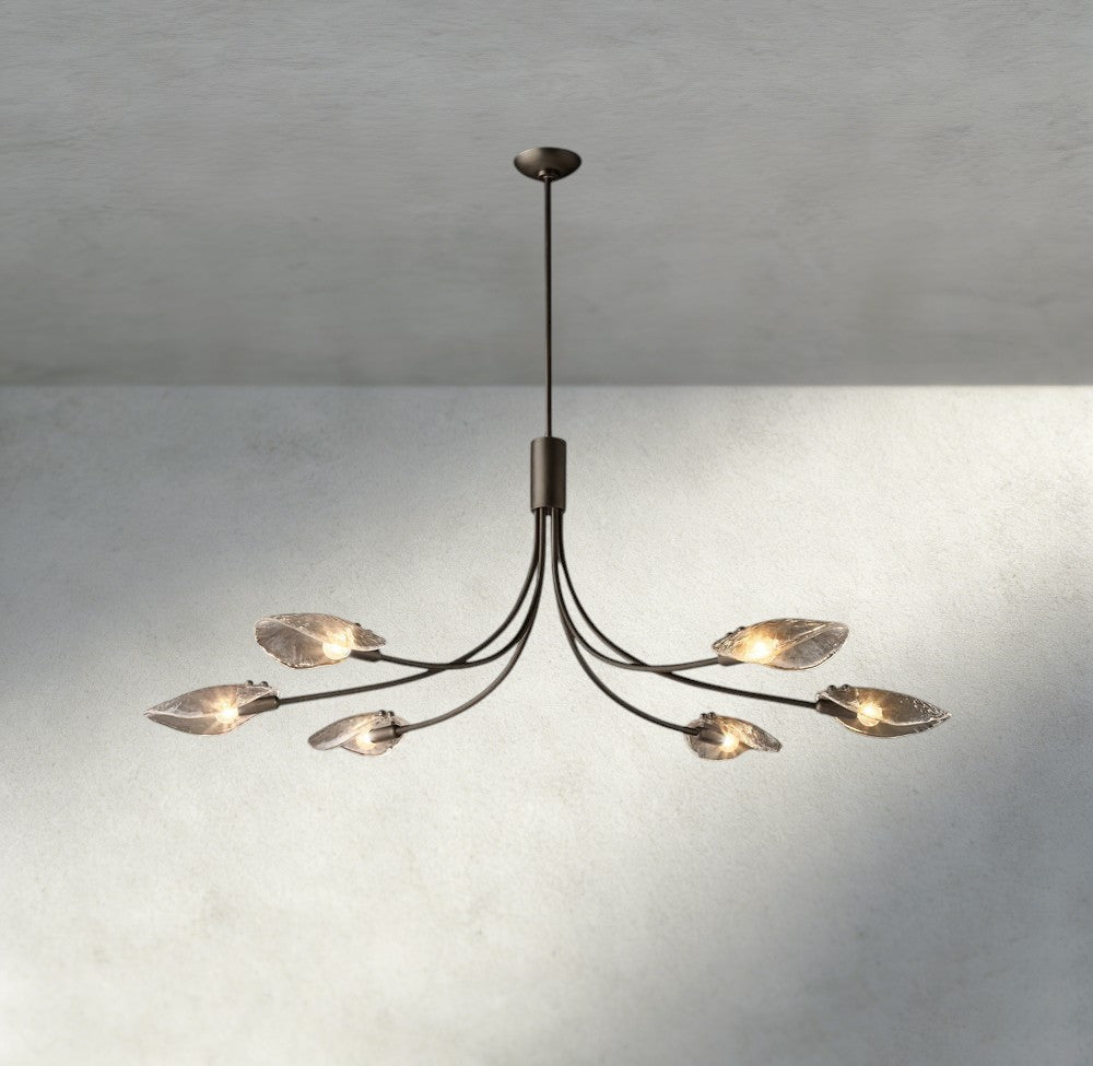 Shell Clear Glass Chandelier-Chandelier-Manorlights