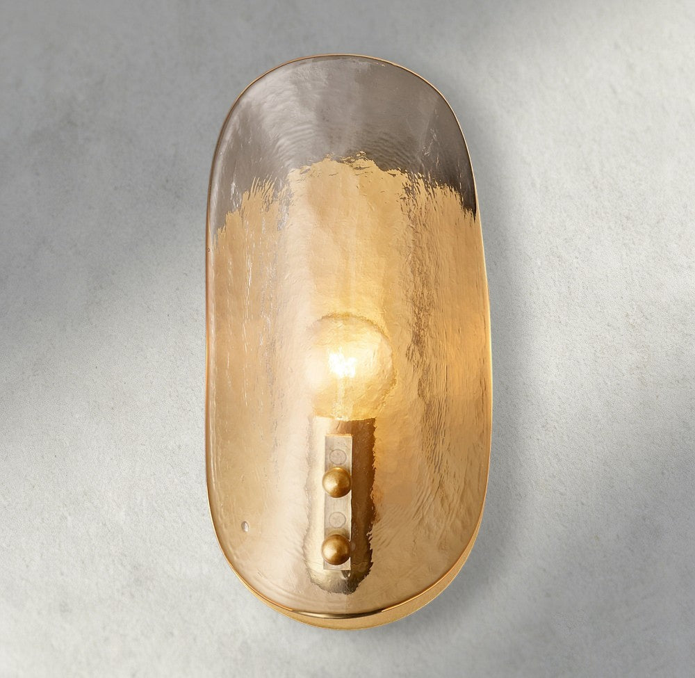 Shell Clear Glass Sconce-Wall Sconce-Manorlights