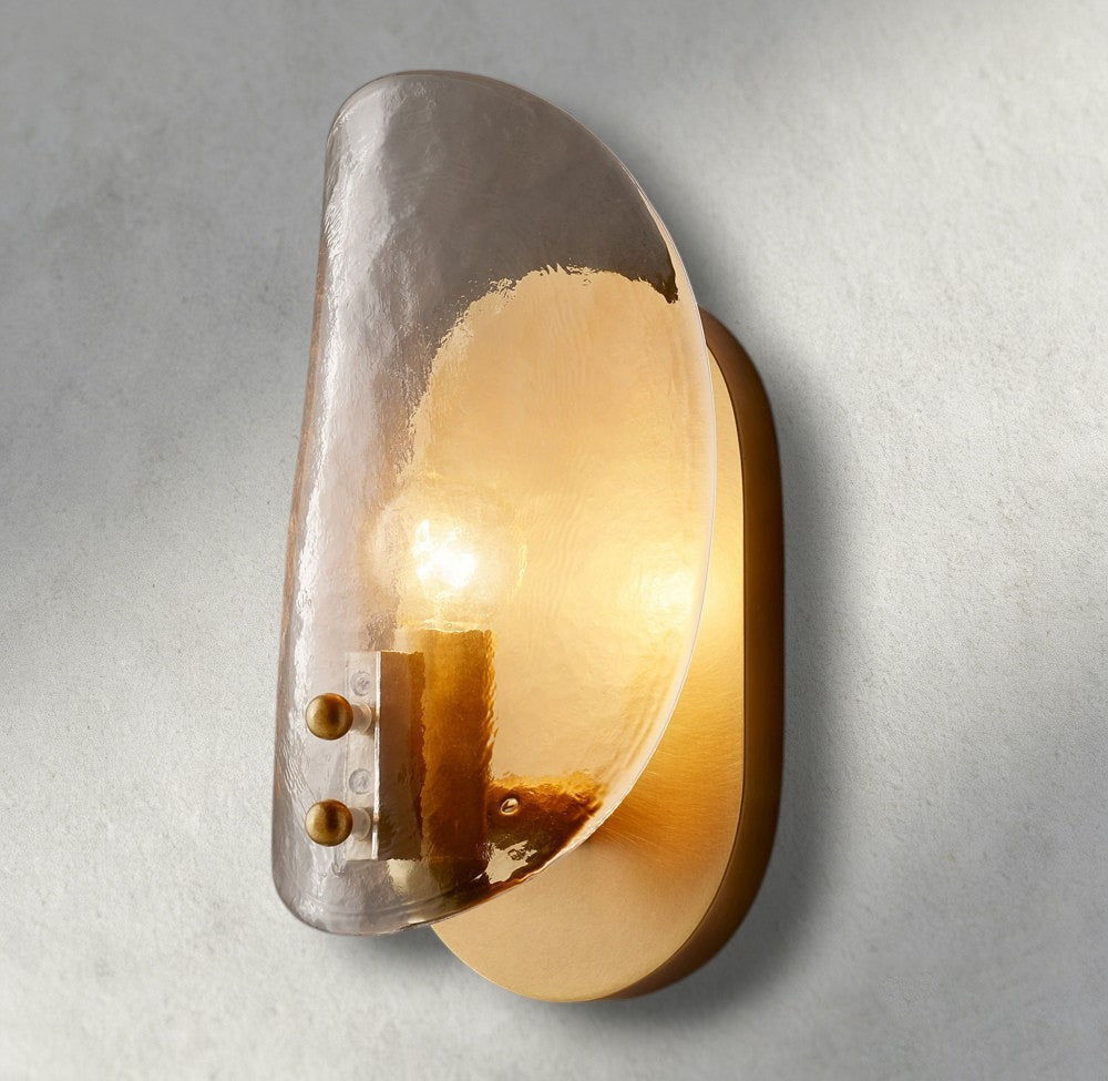 Shell Clear Glass Sconce-Wall Sconce-Manorlights