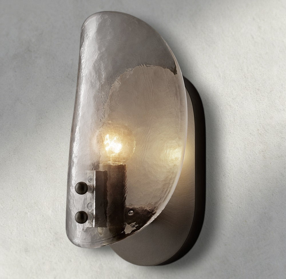 Shell Clear Glass Sconce-Wall Sconce-Manorlights