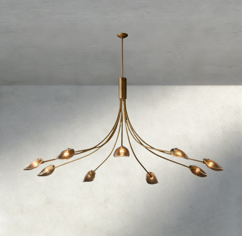 Shell Smoke Glass Chandelier-Chandelier-Manorlights