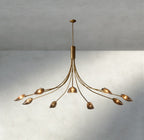 Shell Smoke Glass Chandelier-Chandelier-Manorlights