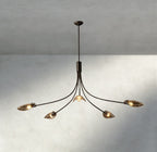 Shell Smoke Glass Chandelier-Chandelier-Manorlights