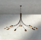 Shell Smoke Glass Chandelier-Chandelier-Manorlights