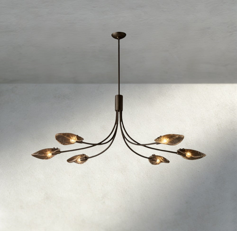 Shell Smoke Glass Chandelier-Chandelier-Manorlights