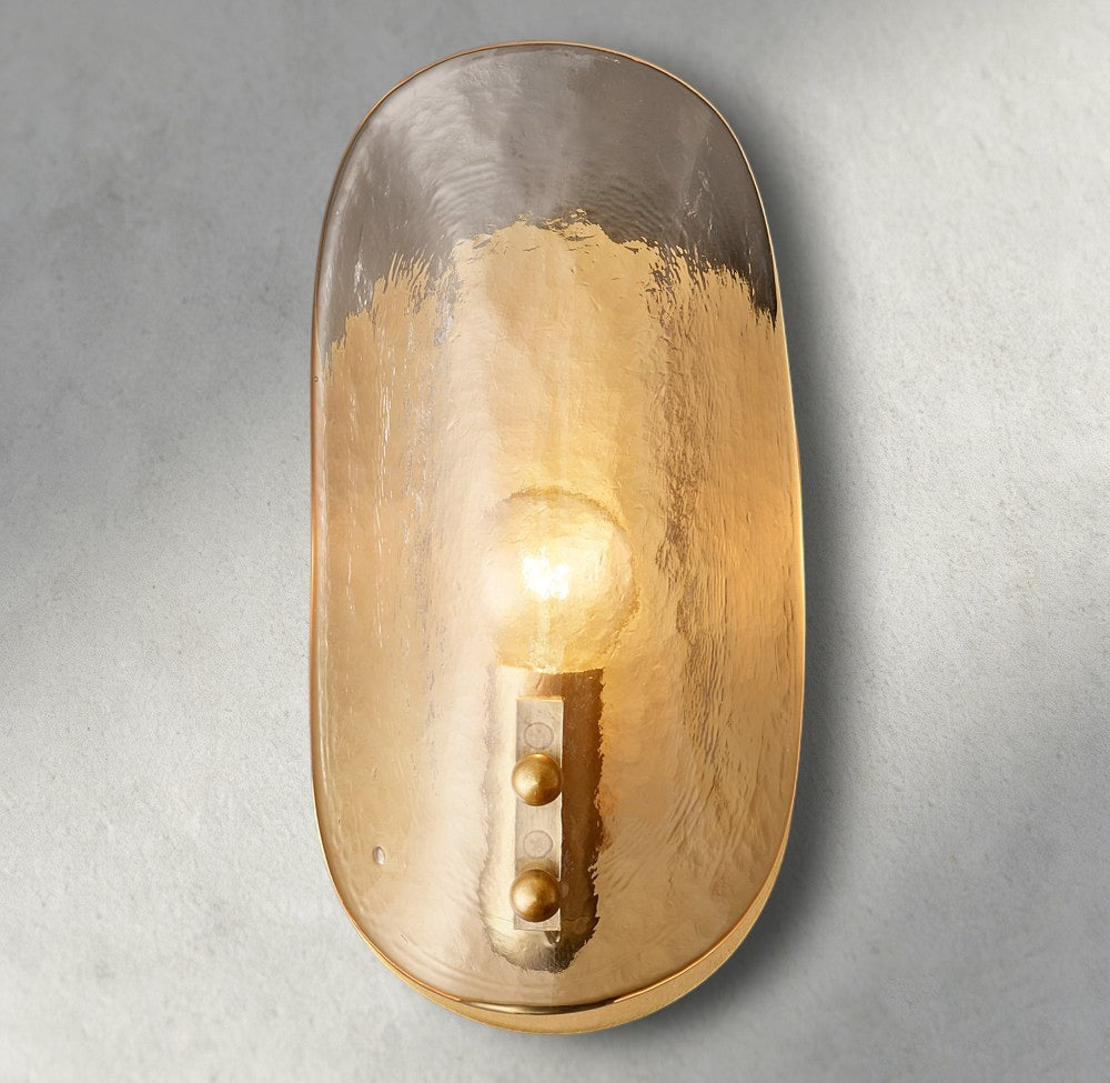 Shell Smoke Glass Sconce-Wall Sconce-Manorlights