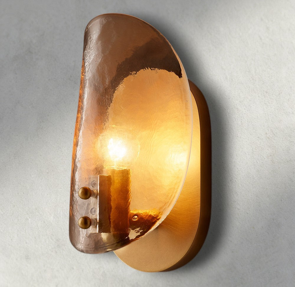 Shell Smoke Glass Sconce-Wall Sconce-Manorlights