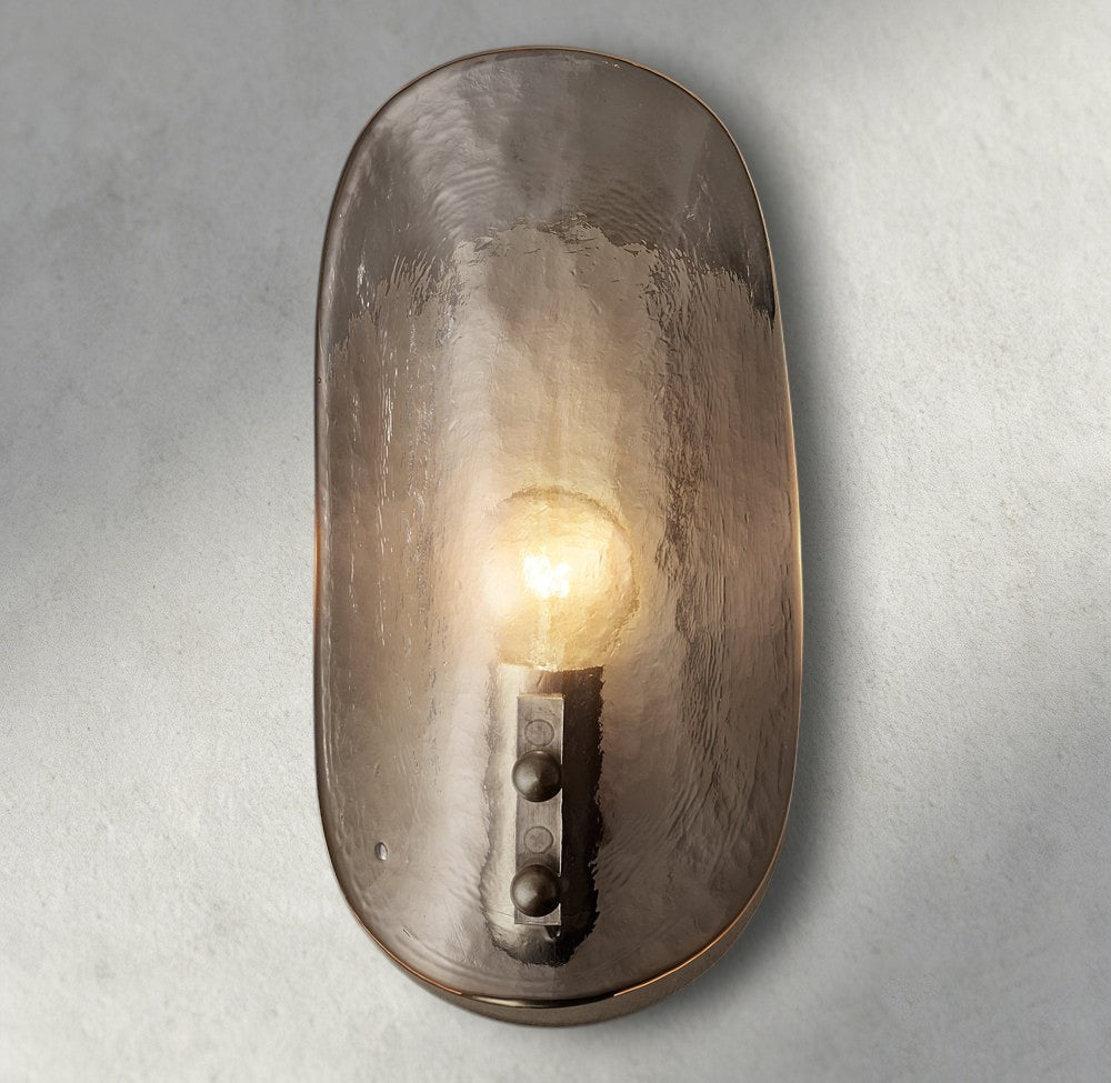 Shell Smoke Glass Sconce-Wall Sconce-Manorlights