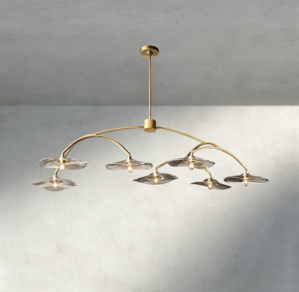 Lily Clear Glass Round Chandelier-Chandelier-Manorlights