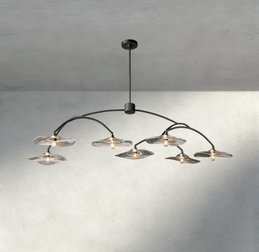 Lily Clear Glass Round Chandelier-Chandelier-Manorlights