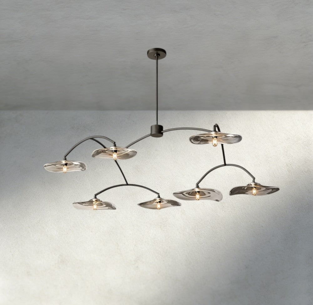 Lily Clear Glass Round Chandelier-Chandelier-Manorlights