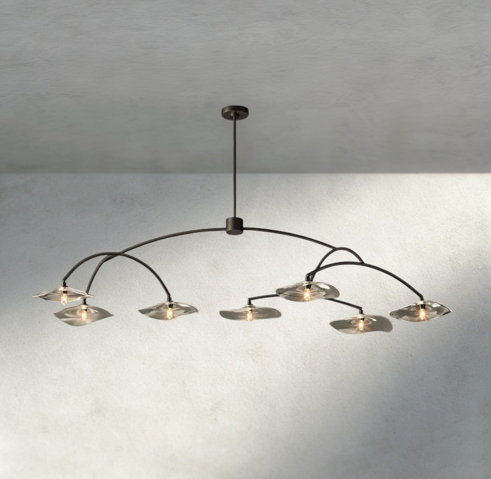 Lily Clear Glass Round Chandelier-Chandelier-Manorlights