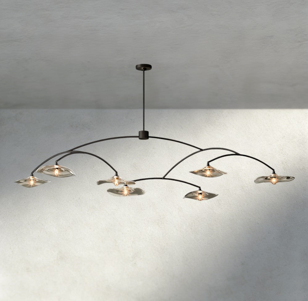Lily Clear Glass Round Chandelier-Chandelier-Manorlights