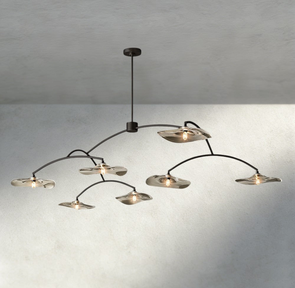 Lily Clear Glass Round Chandelier-Chandelier-Manorlights
