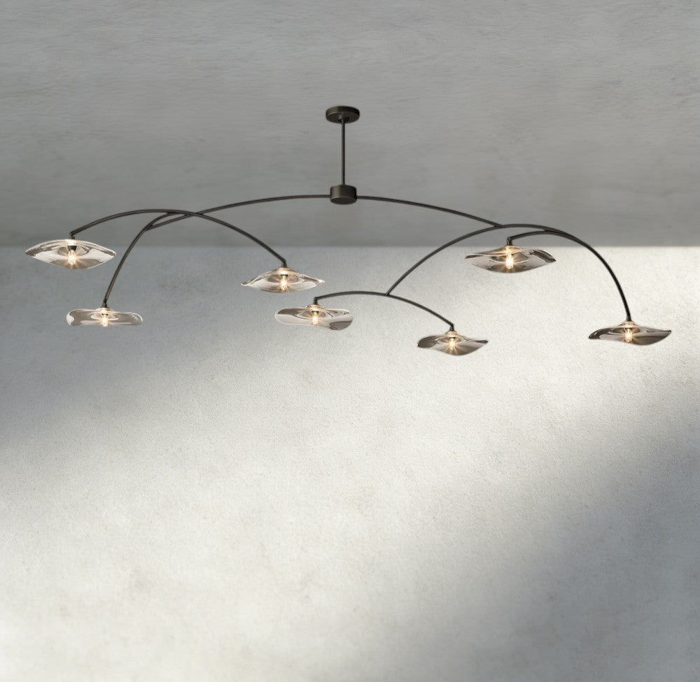 Lily Clear Glass Round Chandelier-Chandelier-Manorlights