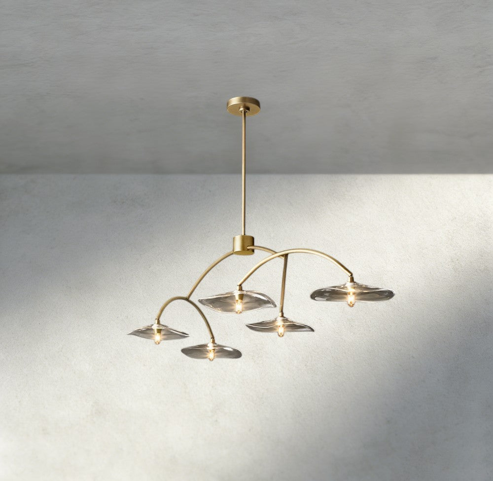 Lily Clear Glass Linear Chandelier-Chandelier-Manorlights