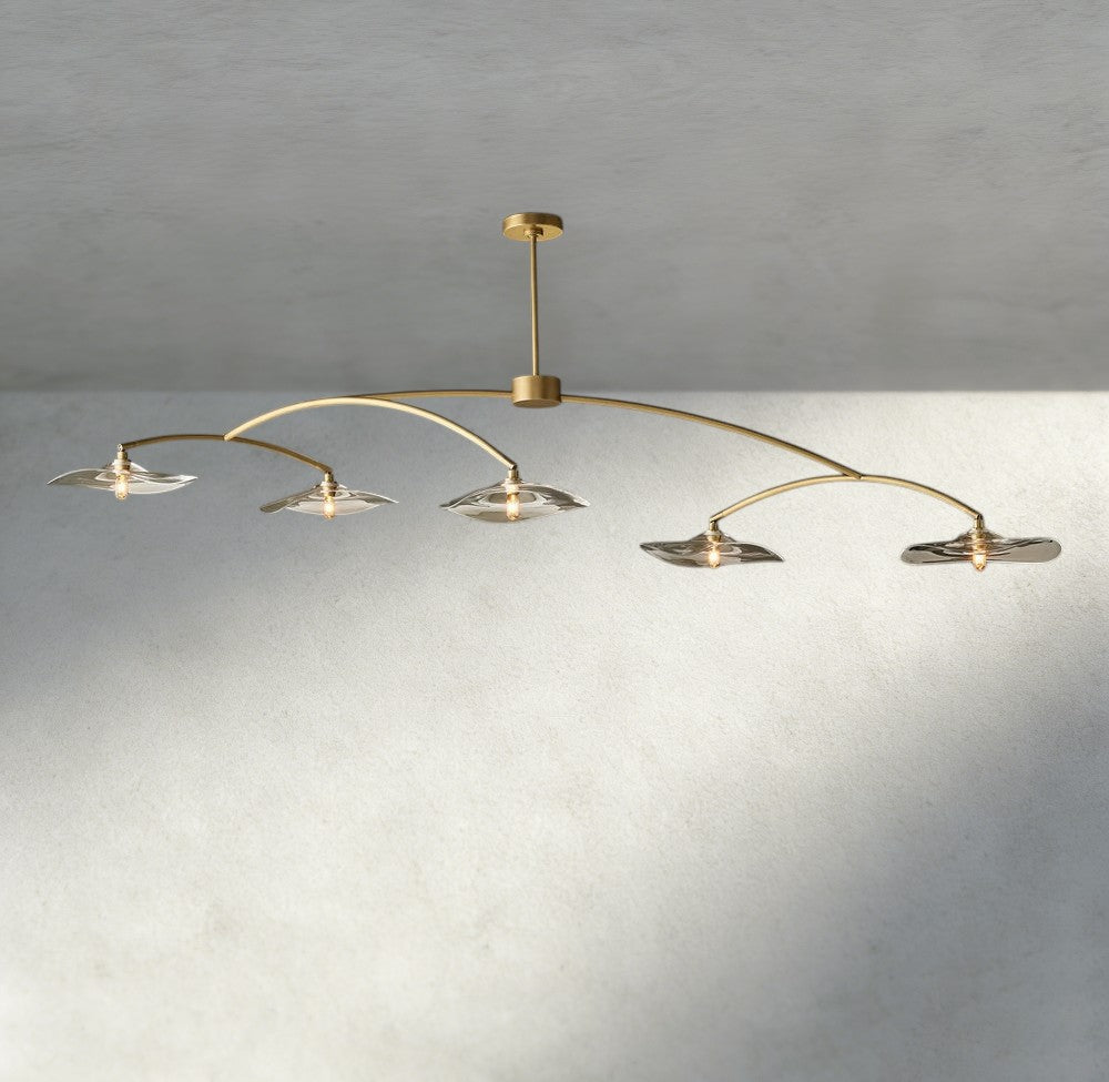 Lily Clear Glass Linear Chandelier-Chandelier-Manorlights
