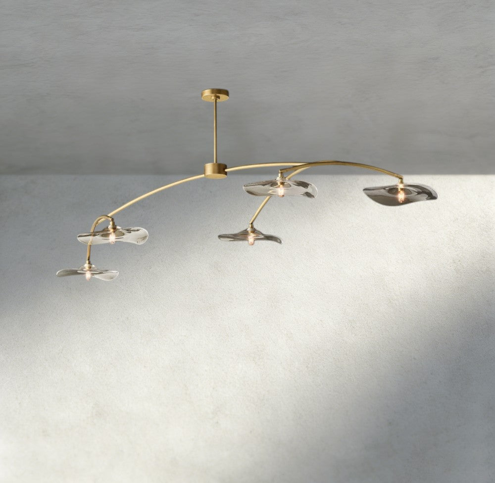 Lily Clear Glass Linear Chandelier-Chandelier-Manorlights