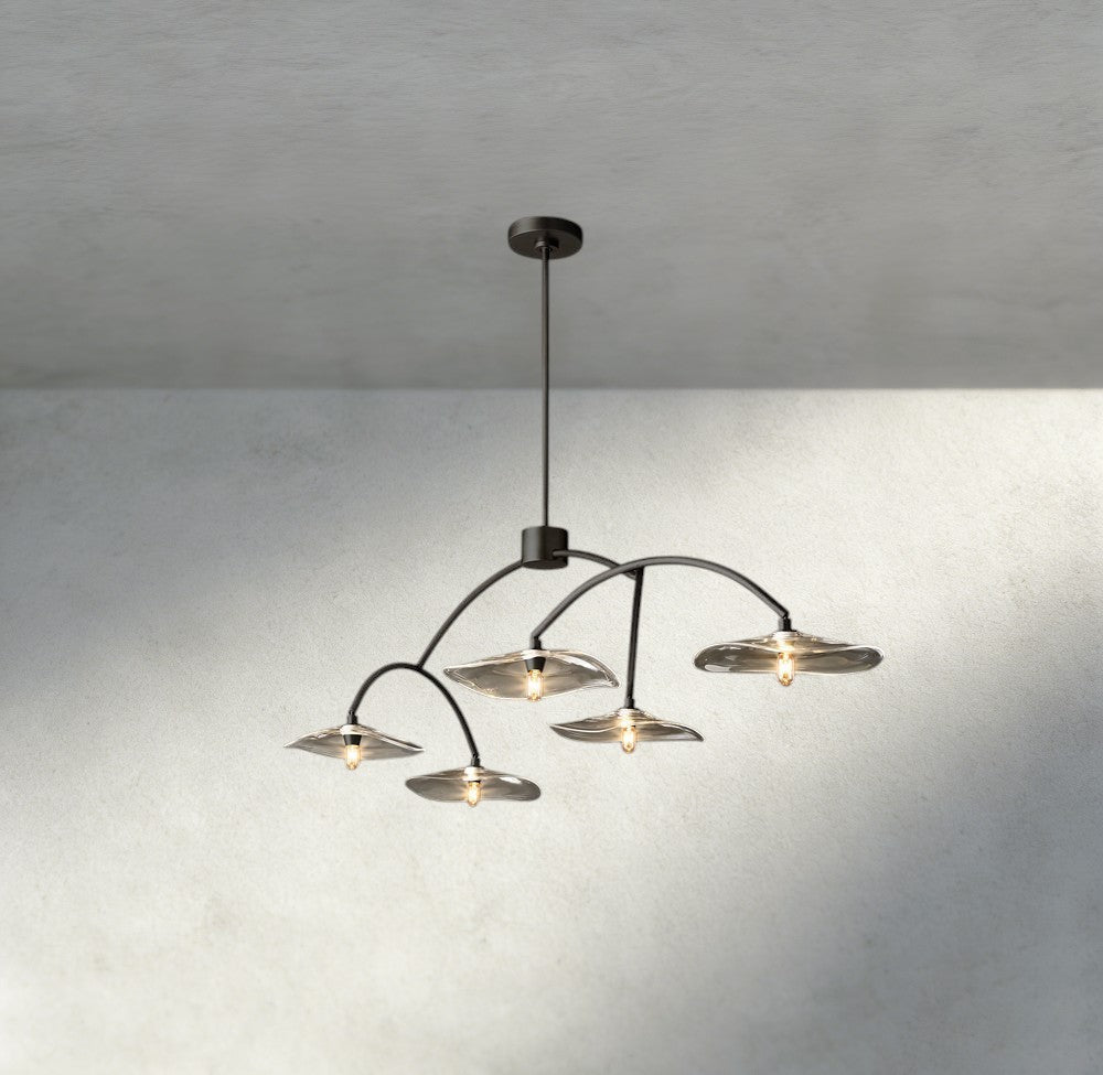 Lily Clear Glass Linear Chandelier-Chandelier-Manorlights