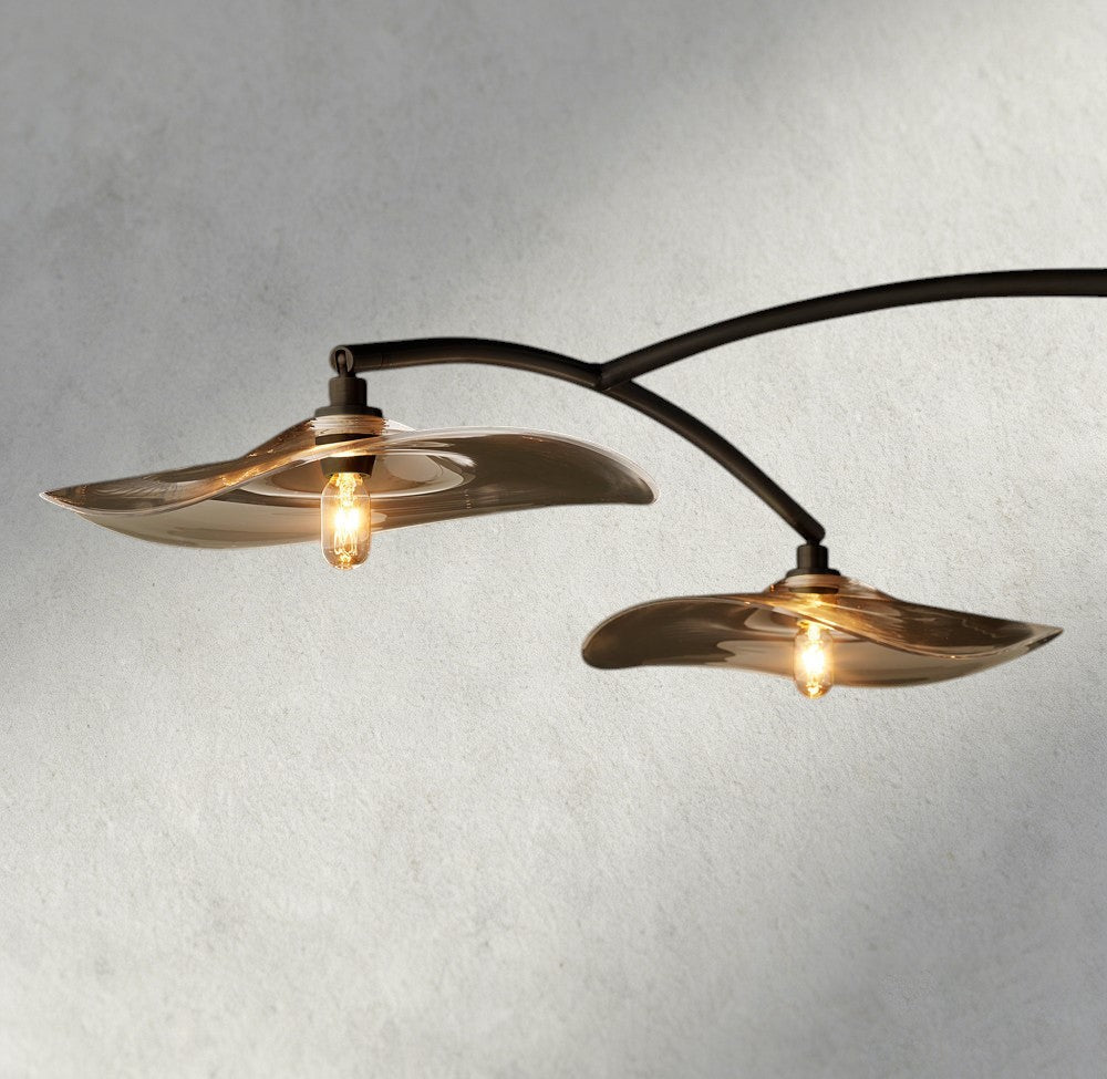 Lily Clear Glass Linear Chandelier-Chandelier-Manorlights