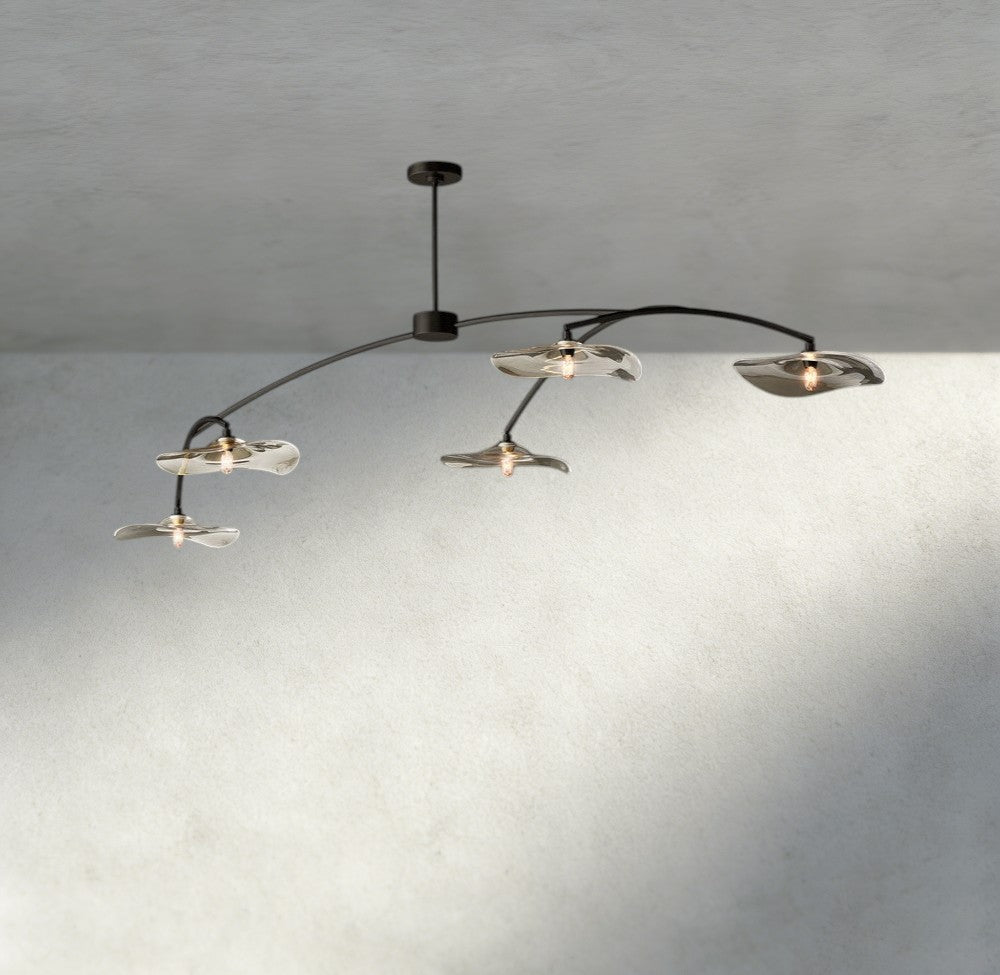 Lily Clear Glass Linear Chandelier-Chandelier-Manorlights