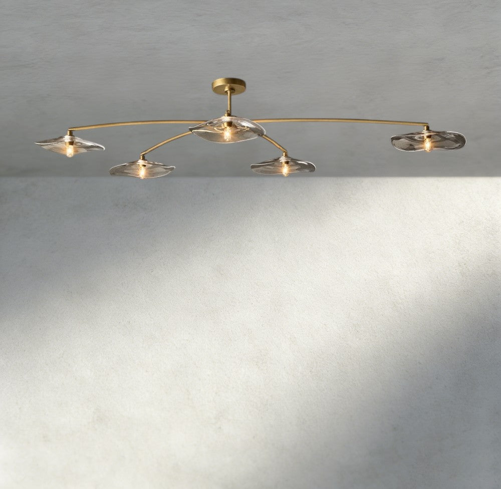 Lily Clear Glass Flushmount-Flushmounts-Manorlights