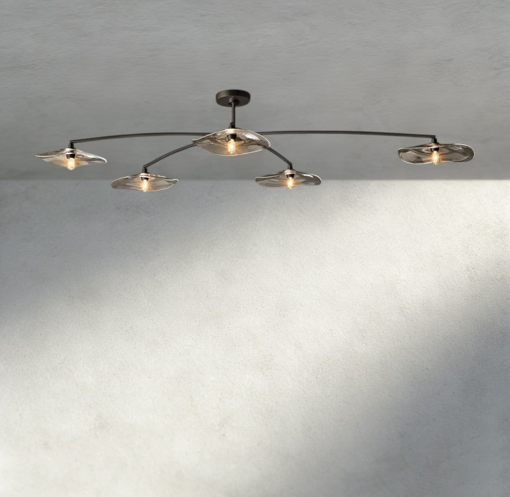 Lily Clear Glass Flushmount-Flushmounts-Manorlights