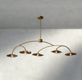 Lily Smoke Glass Linear Chandelier-Chandelier-Manorlights