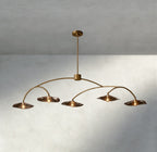 Lily Smoke Glass Linear Chandelier-Chandelier-Manorlights
