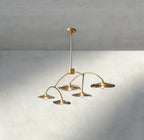Lily Smoke Glass Linear Chandelier-Chandelier-Manorlights