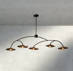 Lily Smoke Glass Linear Chandelier-Chandelier-Manorlights