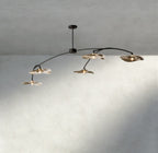 Lily Smoke Glass Linear Chandelier-Chandelier-Manorlights