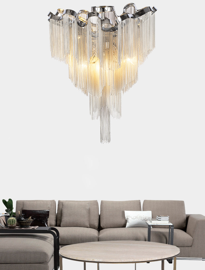 Tassel Aluminum Chain Ceiling Lighting-NORMAL-Manorlights