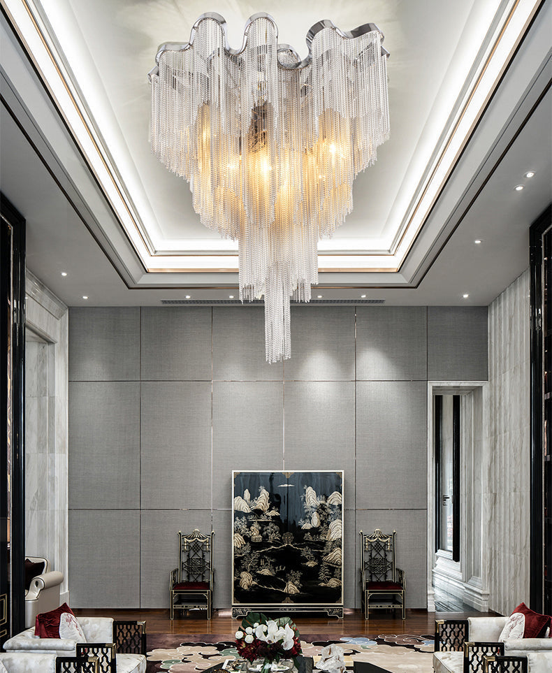 Tassel Aluminum Chain Ceiling Lighting-NORMAL-Manorlights