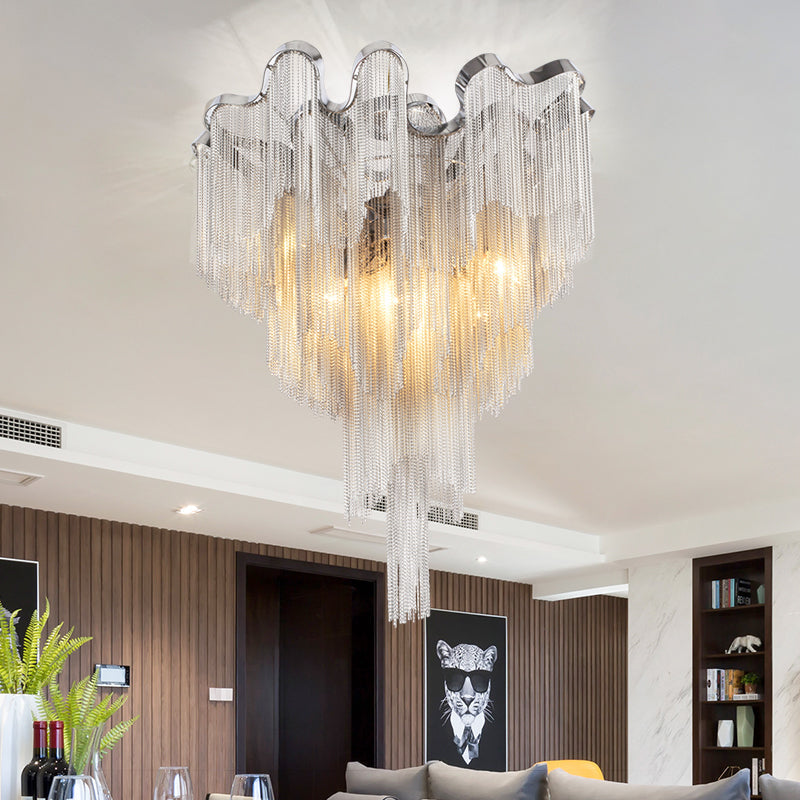 Tassel Aluminum Chain Ceiling Lighting-NORMAL-Manorlights
