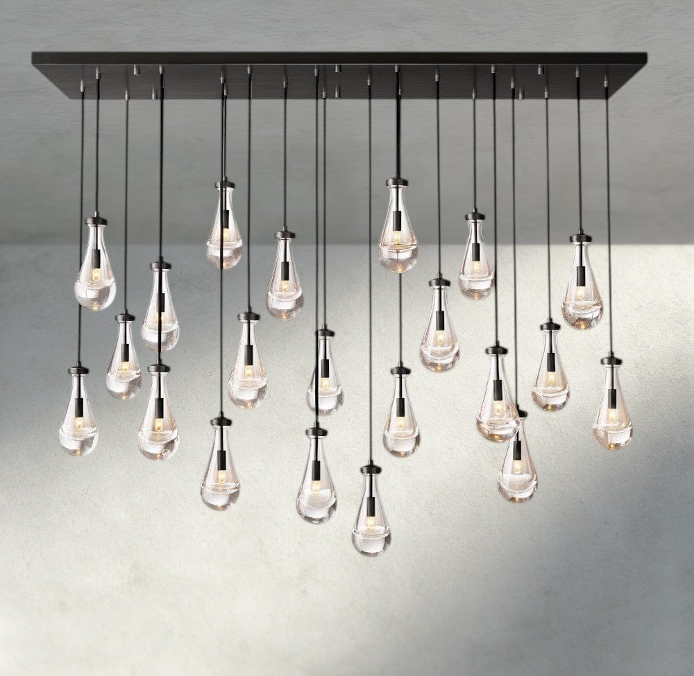 Rain Rectangular Chandelier 54", 72"-Manorlights