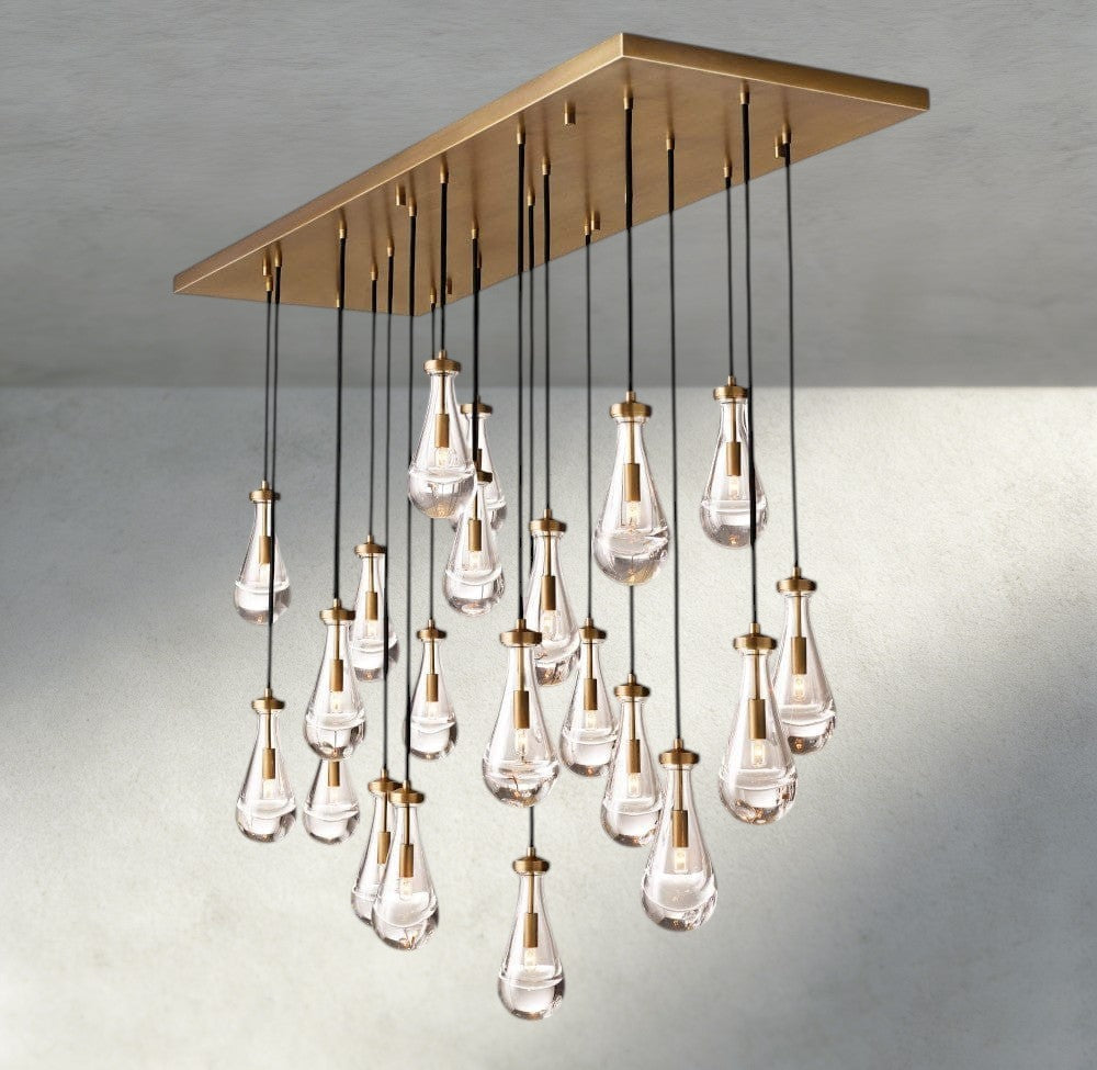 Rain Rectangular Chandelier 54", 72"-Manorlights