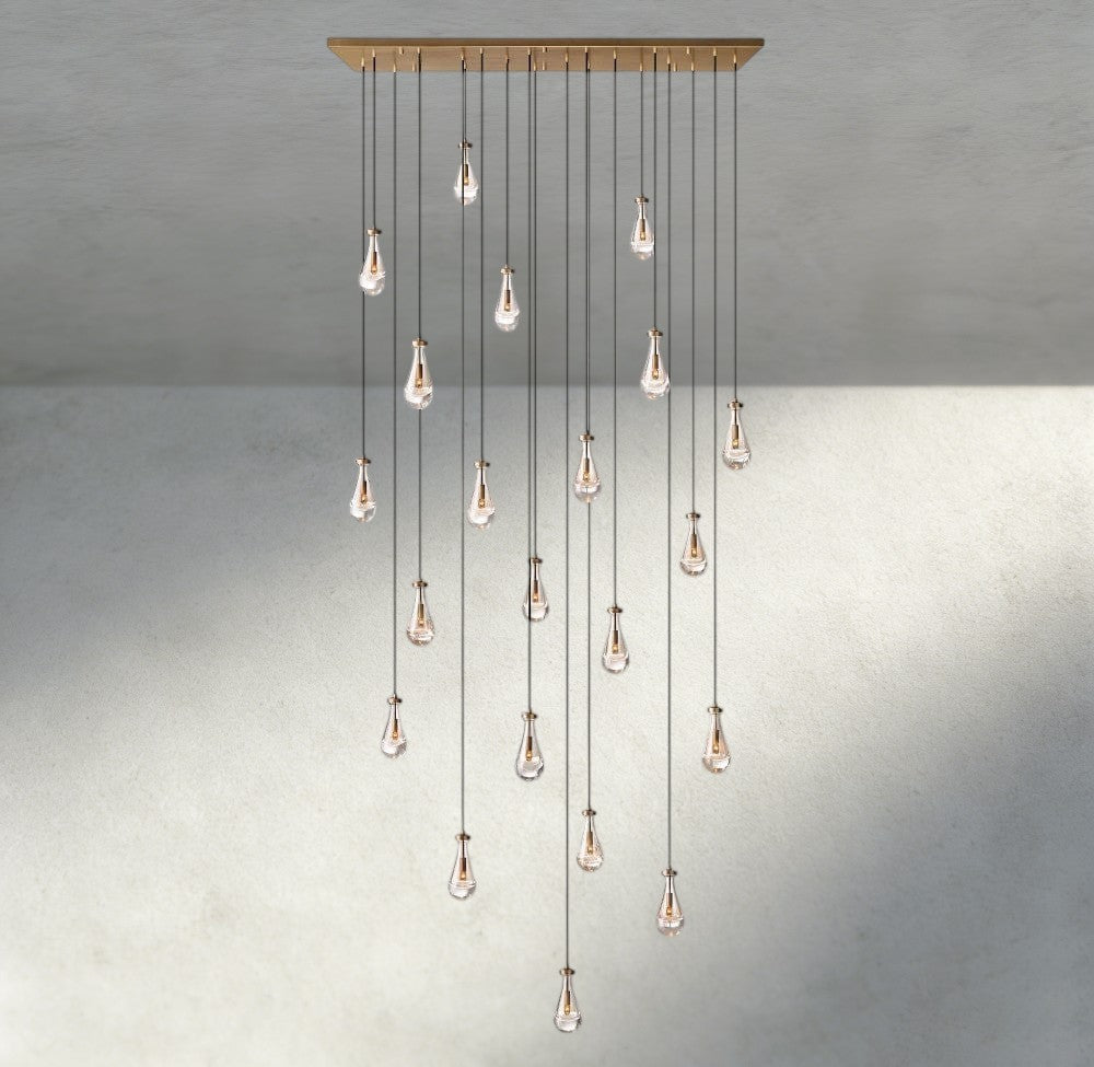 Rain Rectangular Chandelier 54", 72"-Manorlights