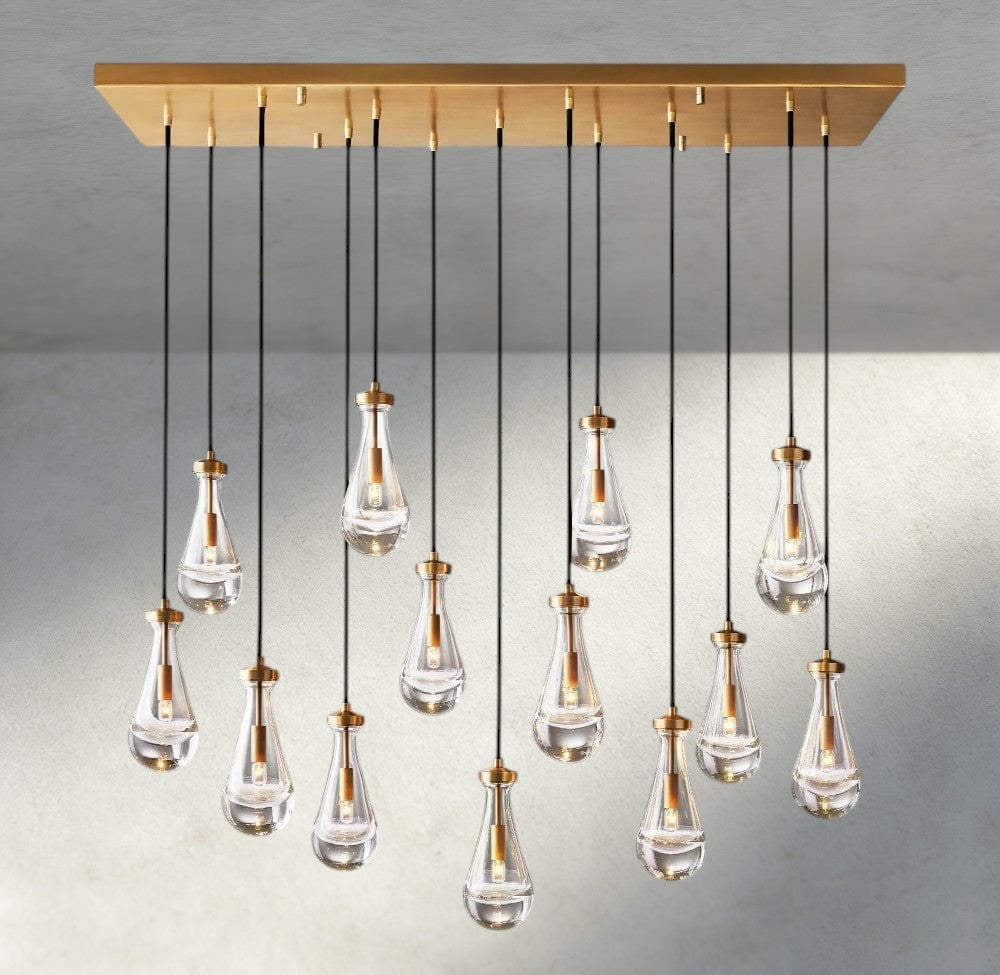 Rain Rectangular Chandelier 54", 72"-Manorlights