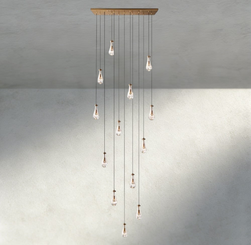 Rain Rectangular Chandelier 54", 72"-Manorlights