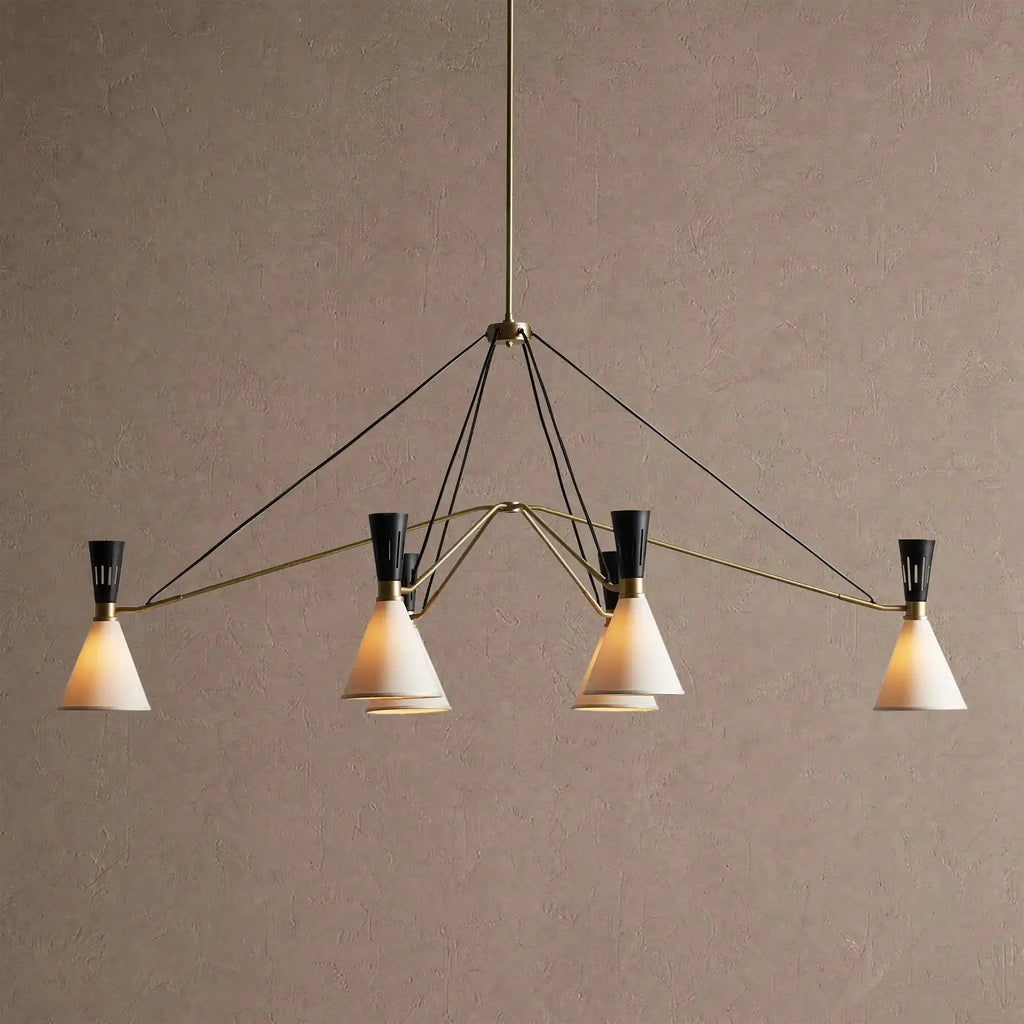 Ramsey 6-Light Linear Chandelier - Manorlights