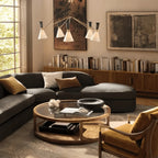 Ramsey 6-Light Linear Chandelier styled in a modern dining room