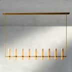Ravelle Linear Milk Glass Chandelier 59", 71"-Chandelier-Manorlights