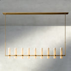Ravelle Linear Milk Glass Chandelier 59", 71"-Chandelier-Manorlights
