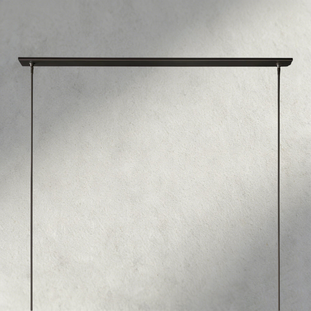 Ravelle Linear Milk Glass Chandelier 59", 71"-Chandelier-Manorlights