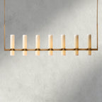 Ravelle Linear Milk Glass Chandelier 59", 71"-Chandelier-Manorlights