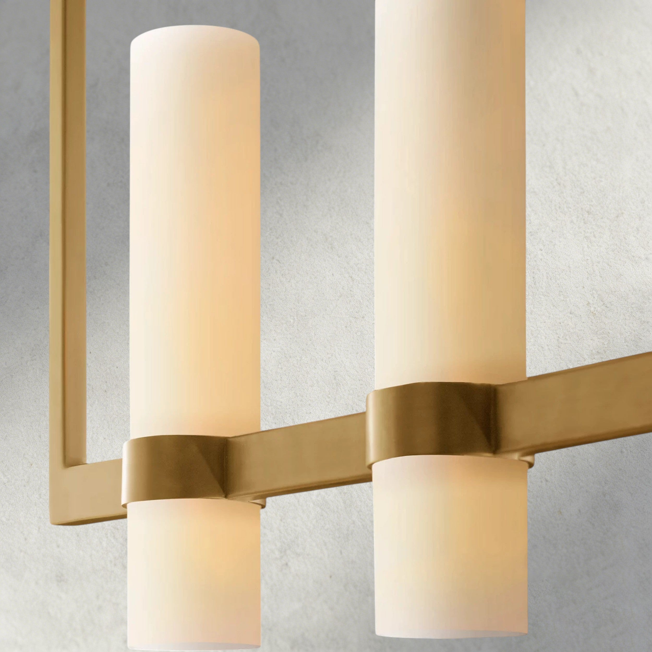 Ravelle Linear Milk Glass Chandelier 59", 71"-Chandelier-Manorlights