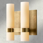 Ravelle Milk Glass Double Sconce-Wall Sconce-Manorlights