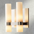 Ravelle Milk Glass Double Sconce-Wall Sconce-Manorlights